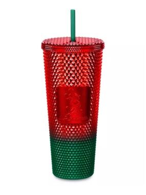 Disney Park 50th Anniversary Christmas Mickey Studded Starbucks Tumbler Cup